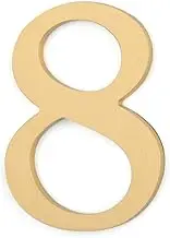 House Number Outdoor, Portal or Garage, Copper, Adhesive Installation for wall Brass number stickers for hotel house mailboxes, lockers, car bodies, billboards, phone numbers, addresses