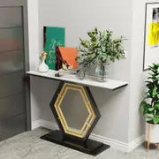 Marble Console Table, Luxury Hallway Tables, Snow Mountain White