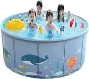 Portable Pet Bathtub - Foldable Pool for Backyard Cooling, Pet Bathing, and Beach Trips, Non-Slip Kiddie Wading Pool for Outdoor Parties | Training for Dogs, Water Play, and Travel Use
