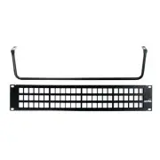 LEVITON 49255-NCS FLAT QUICKPORT PATCH PANEL, UNLOADED, 72-PORT, 2U, BLACK