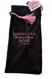 Bartenura Sparkling Moscato Rose' Italy Black Velvet Wine Gift Bag Pink NEW!