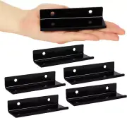 Black Vinyl Record Shelf Wall Mount 6 Pack,Vinyl Holder Wall,Acrylic Album Recor