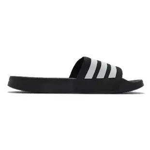 adidas 拖鞋 Adilette Shower Q彈 舒適中底 黑白 三條線 男女鞋 愛迪達 GZ5922