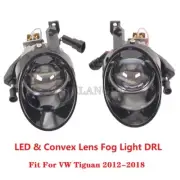 2pcs For VW Tiguan 2012 2013 2014 2015 2016 2017 LED Convex Lens Fog Light Lamp