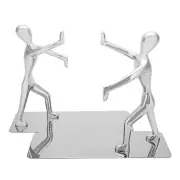 1 Pair Kung Fu People Shape Bookends Students Book Stand For School Home Tabl