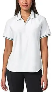 [Mondetta] Women's Active 1/4-Zip Short Sleeve Mesh Polo Shirt