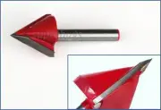22mm Steel CNC 60Deg Engraving Wood Woodwork Cutter 3D Router V Groove Drill Bit