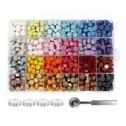 Wax Seal Kit 600pcs Sealing Wax Beads with 1pc Wax Melting Spoon 4pcs M3D0