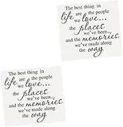 SHINEOFI 2 Sheets Inspirational Quotes Wall Sticker Removable Decal for Home Decor Motivational Words for Living Room Bedroom Nursery Adhesive Wall Art