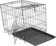 Yardwe Pet Cage House for Small Medium Dogs Folding Steel Dog Crate Lock Practical Iron Material Easy to Carry Breathe Design