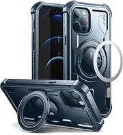 [Dexnor] for iPhone 12/12 Pro Case Compatible for MagSafe[Built in Screen Protector and Kickstand]，Heavy Duty Military Grade Protection Shockproof Protective Cover for iPhone 12/12 Pro - Navy Blue