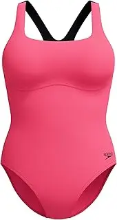 Speedo Women's Flex Band Swimsuit with Built in Swim Bra One Piece Swimsuit