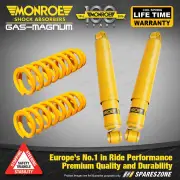 Rear Raised Monroe Shocks King Springs for NISSAN XTRAIL T31 TDi PFi Wagon