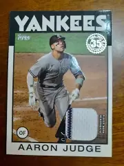 AARON JUDGE PLAYER WORN MEMORABILIA JERSEY WITH PIN STRIP 35 ANNIVERSARY