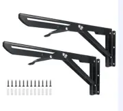 Folding Shelf Brackets with ScrewsHeavy Duty Foldable wall Shelf Hinges Mount...