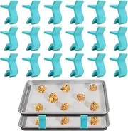Dayinkes 16PCS Baking Sheet Stackers, Universal Space-Saving Baking Tray Stackers, Safe and Heat-Resistant baking sheet stacking clips, Reusable Trays Stacking Holder, For Restaurants, Kitchen, Picnic