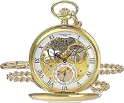 [CHARLES-HUBERT PARIS] Charles Hubert 3972-G Men's Pocket Watch, Mechanical Hand Winding, Skeleton, gold