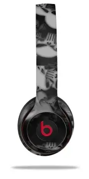 Skin Wrap for Beats Solo Wireless 2 3 4 Skulls Confetti White SKIN ONLY