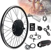 Electric Bike Conversion kit 16"/20"/24"/26"/27.5"/28"/700C Rear Wheel E-Bike Conversion Kits, 36V/48V 250/350/500W Brushless Gear Motor with LCD8S Display，Powerful Motor E-Bike Conversion Kit(36V/35
