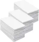 Flour Sack Kitchen Towels Pack of 12 White, 24"x24" Hand Drying Stain Cleanup