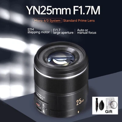 Yongnuo YN25mm F1.7M AF/MF Lens for Micro M4/3 Mount Olympus Panasonic GH5 G100