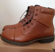 BP Mens Leather Derek Cap Toe Boots 12 Size on tag - 45 eur NEW