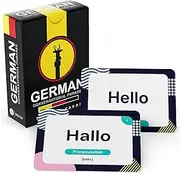 German Conversational Phrase Flash Cards - 75 Beginner Sayings for Travel, Memory, Quick Reference - Educational Language Learning Resource Tool - Fun Play - Kids, Students, Classroom, Homeschool