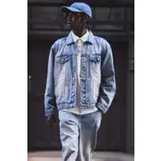 Mens Light Blue Regular Stonewash Denim Jacket