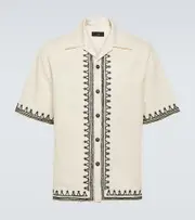 [Alanui] Alanui Akasha embroidered cotton-blend shirt UK 14,5 white