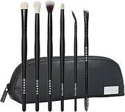 [MORPHE] Eye Stunners Brush Set - 6 Piece Eyeshadow Brush Set - Lining, Blending & Angled Eyeshadow Brushes - Made with Natural & Synthetic Bristles and Includes Makeup Brush Case (6 Count)