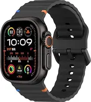 Sport Band Compatible with Apple Watch Band 46mm 42mm 45mm 41mm 44mm 40mm 38mm 49mm Women Men,Soft Silicone Waterproof Replacement Strap for Apple Watch Series 10 9 8 7 6 5 4 3 2 1 SE Ultra