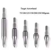 12pcs Archery Target Stainless Steel Aim Arrow Tip with O Ring Hunting Accessory