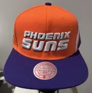 Phoenix Suns NBA Mitchell And Ness Snapback Hat Orange/Purple