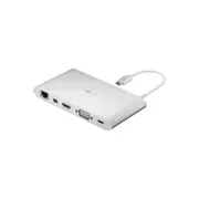 Goobay USB-C All-in-1 Multiport HDMI Micro SD VGA Card Reader Adapter Aluminium Silver - Silver