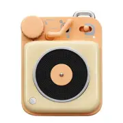 Muzen Mini Bluetooth Speaker, Button Metal with Lanyard, Vintage Radio with Old