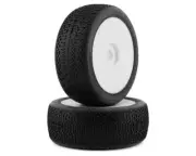 GRP Tires Contact Pre-Mounted 1/8 Buggy Tires (2) (White) (Soft) [GRPGBX08A]