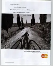 2000 Mastercard Credit Card Vintage Print Ad Gravel Path Bicycle Shadow Photo