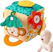 Activity Cube for Babies 6-12 Months | Busy Cube Soft Baby Tissue Box Toy - Toddler Travel Toys, Toddler Tissue Box for Thanksgiving, Early Education