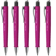 Faber-Castell 5 Pack Polymatic Mechanical Pencil Pacer 0.7mm (Pink)