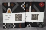 Set of 2 Ikea Mossnycklar Cushion Cover Aztec Geometric 50x50cm NEW 805.846.49