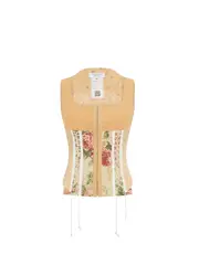 [Marine Serre] Regenerated Floral Linen Corset