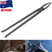 Blacksmith Tools Scrolling Curved Jaw Tongs Anvil Vise Forge Hot Iron Metal Work