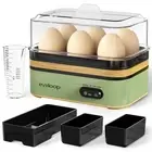 Egg Cooker Electric 6 Eggs Capacity Soft Medium Hard Boiled Poacher Omelet Maker