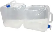 ANPTGHT 2 Pack 5.3 Gallon Collapsible Water Container Jug with Spigot,BPA Free Camping Water Storage Carrier Jug for Outdoor Hiking Backpacking Emergency Foldable Portable