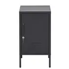 NNEDSZ Mini Metal Locker Storage Shelf Organizer Cabinet Bedroom Black