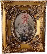 Ornate Gold-Tone Picture Frame 5.5" x 6"F