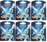 Wilkinson Sword Xtreme3 Razor Refill Cartridges 4 ct 1 Ea (6 pack)