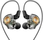 QKZ AK6-Ultra Wired Earphones 3.5mm AUX in-Ear Headset with MIC Dynamic HiFi Sound Earbuds Sports Game Music for Phone Tablet PC (Black)