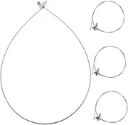 4pcs Brake Line Bike Brake Cable End Caps Tricycle Parts Bicycle Cable Guide Bicycle Wire Hose Bike Gear Shifter Tricycle Replacement Parts Iron Silver