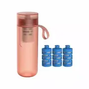 Philips GoZero 590ml Active Water Drink Travel Bottle w/ 4 Fitness Filter Red